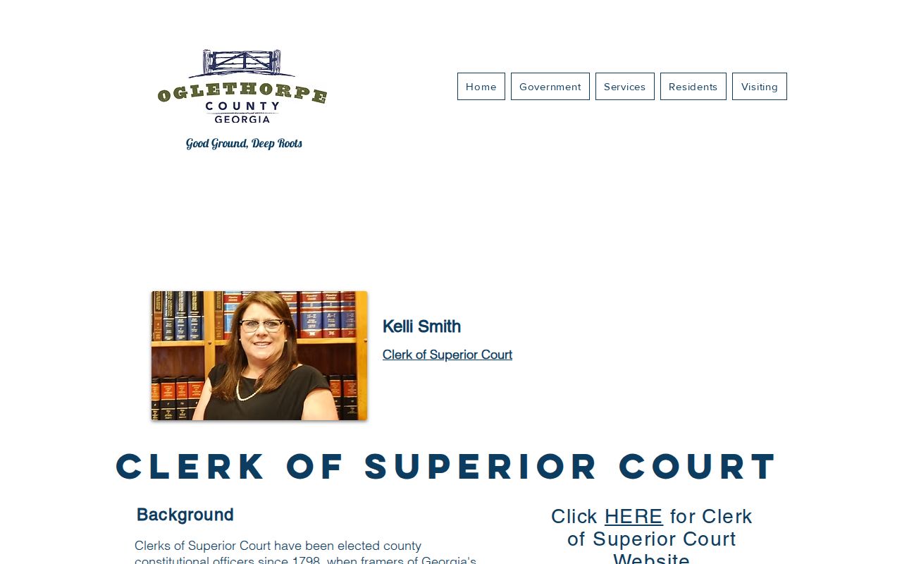 Oglethorpe County Clerk of Superior Court contact page for Crawford case routing