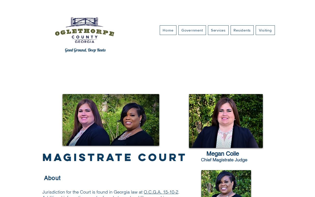 Oglethorpe County Magistrate Court information page