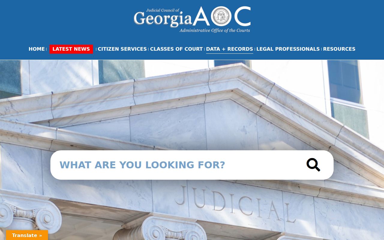 Georgia Courts data and court-record access directory