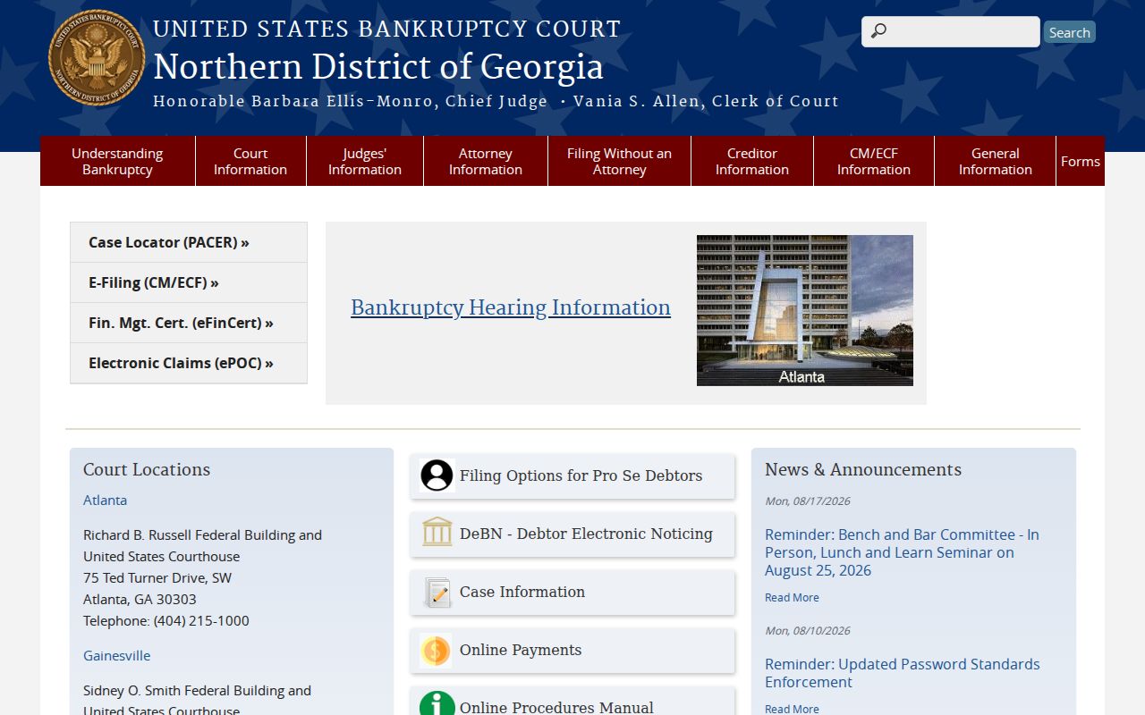 United States Bankruptcy Court for the Northern District of Georgia