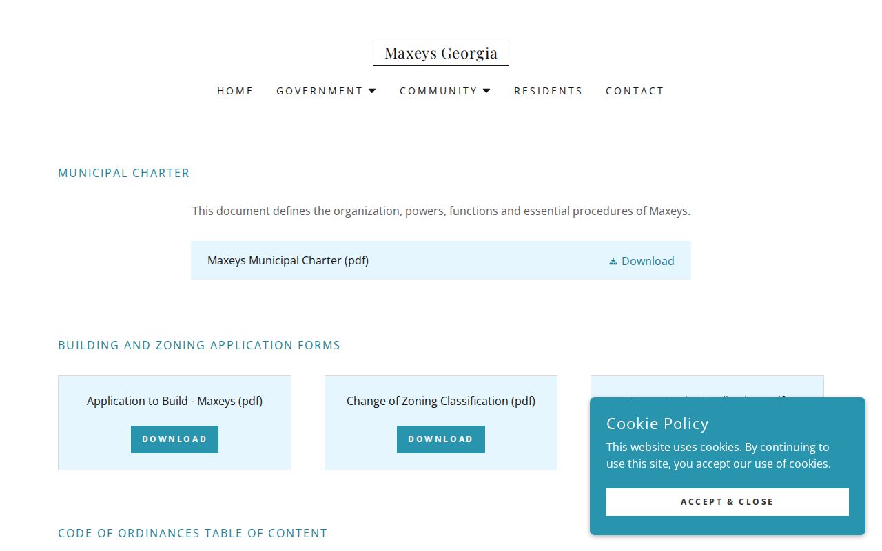 Maxeys court docket municipal code and ordinance page
